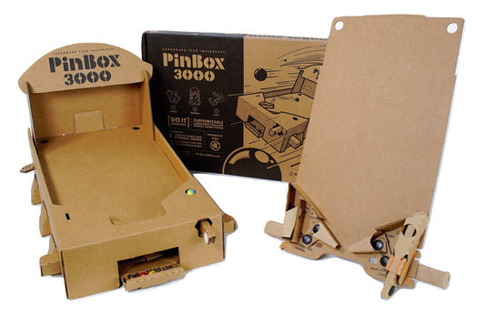 PinBox 3000 DIY cardboard pinball kit